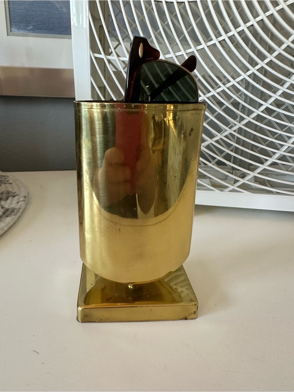 Brass glasses  Holder - Polished Brass Finish vintage